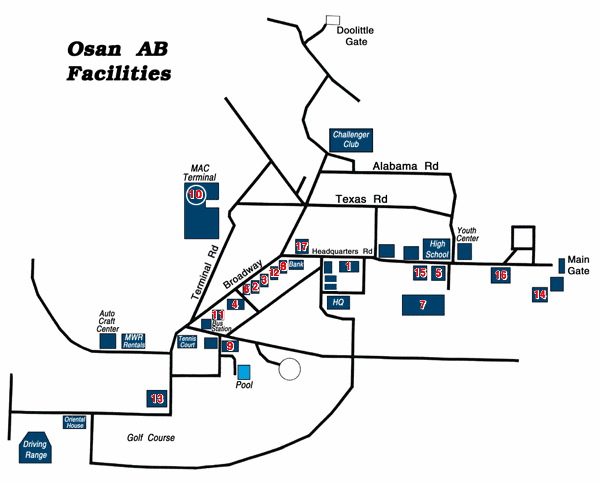 Map of Osan AB